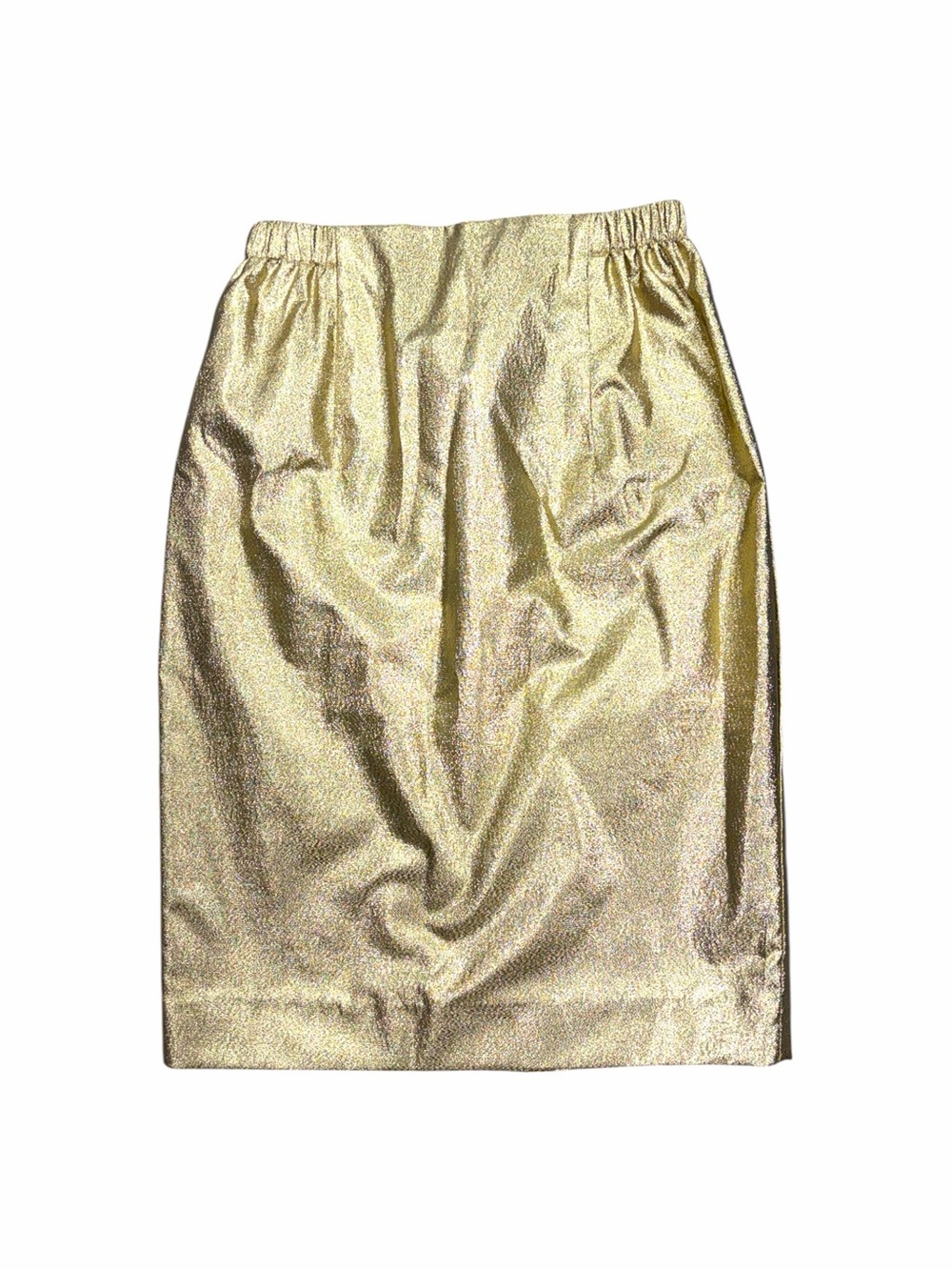 Vintage Criscione Metallic Gold Pencil Skirt -‎ XS Petite